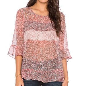 BCBGeneration Pleated floral blouse